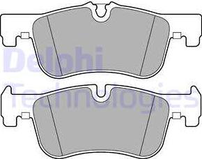 Delphi LP2284 - Bremsbelagsatz, Scheibenbremse alexcarstop-ersatzteile.com