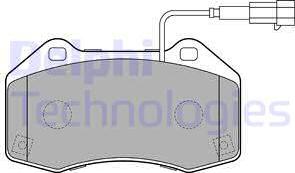 Delphi LP2280 - Bremsbelagsatz, Scheibenbremse alexcarstop-ersatzteile.com