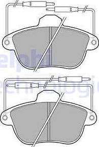 Delphi LP741 - Bremsbelagsatz, Scheibenbremse alexcarstop-ersatzteile.com