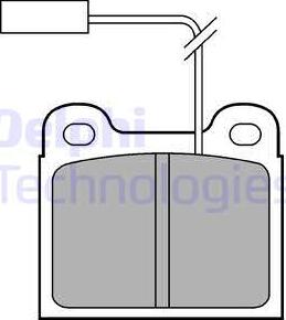 Delphi LP711 - Bremsbelagsatz, Scheibenbremse alexcarstop-ersatzteile.com