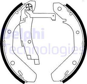 Delphi LS1594 - Bremsbackensatz alexcarstop-ersatzteile.com