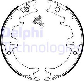 Delphi LS1892 - Bremsbackensatz, Feststellbremse alexcarstop-ersatzteile.com