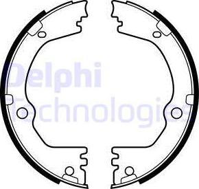 Delphi LS2090 - Bremsbackensatz, Feststellbremse alexcarstop-ersatzteile.com