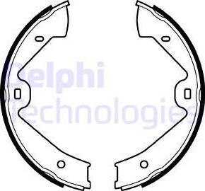 Delphi LS2070 - Bremsbackensatz, Feststellbremse alexcarstop-ersatzteile.com