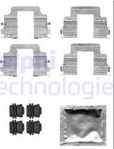 Delphi LX0555 - Zubehörsatz, Scheibenbremsbelag alexcarstop-ersatzteile.com