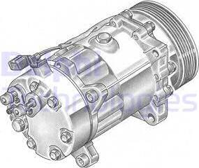 Delphi TSP0155060 - Kompressor, Klimaanlage alexcarstop-ersatzteile.com