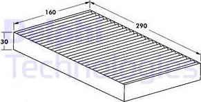 Delphi TSP0325076 - Filter, Innenraumluft alexcarstop-ersatzteile.com