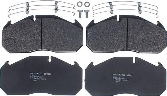 Denckermann BC11021 - Bremsbelagsatz, Scheibenbremse alexcarstop-ersatzteile.com