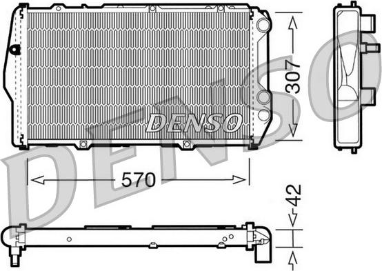 Denso DRM02001 - Kühler, Motorkühlung alexcarstop-ersatzteile.com