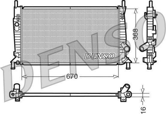 Denso DRM10075 - Kühler, Motorkühlung alexcarstop-ersatzteile.com