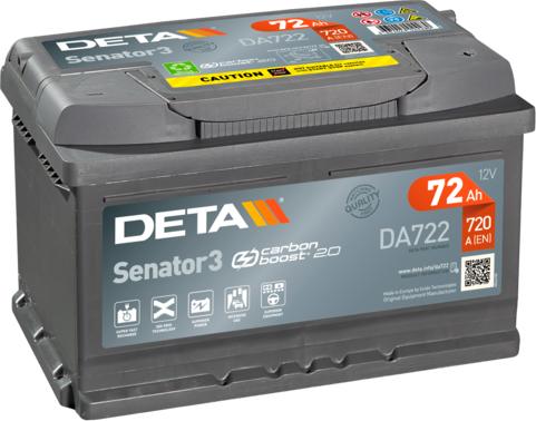 DETA DA722 - Starterbatterie alexcarstop-ersatzteile.com