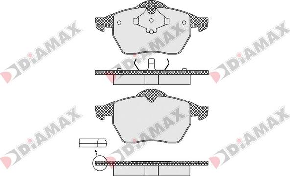 Diamax N09113 - Bremsbelagsatz, Scheibenbremse alexcarstop-ersatzteile.com