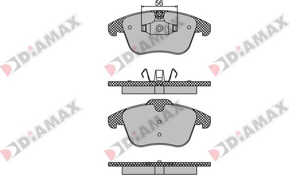 Diamax N09181 - Bremsbelagsatz, Scheibenbremse alexcarstop-ersatzteile.com