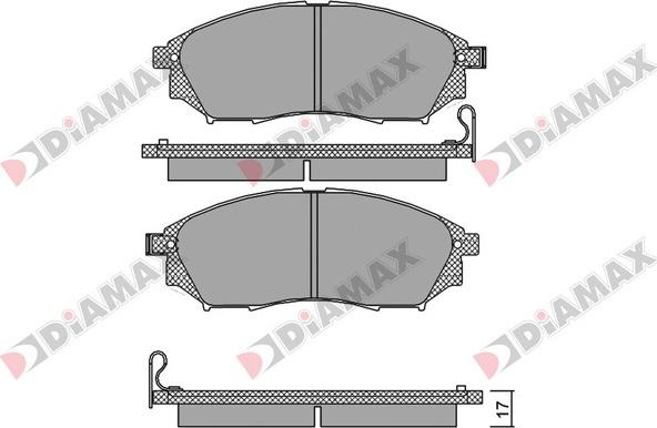 Diamax N09273 - Bremsbelagsatz, Scheibenbremse alexcarstop-ersatzteile.com