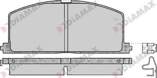 Diamax N09736 - Bremsbelagsatz, Scheibenbremse alexcarstop-ersatzteile.com