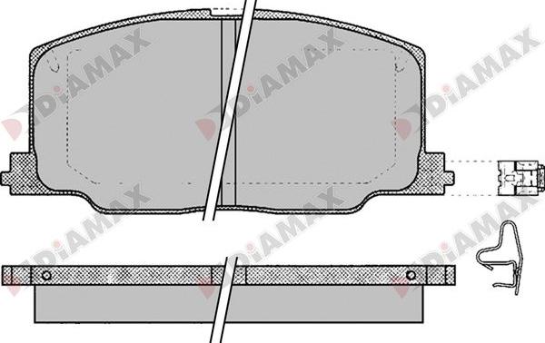 Diamax N09727 - Bremsbelagsatz, Scheibenbremse alexcarstop-ersatzteile.com