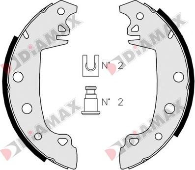 Diamax N01035 - Bremsbackensatz alexcarstop-ersatzteile.com