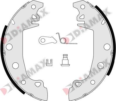 Diamax N01020 - Bremsbackensatz alexcarstop-ersatzteile.com