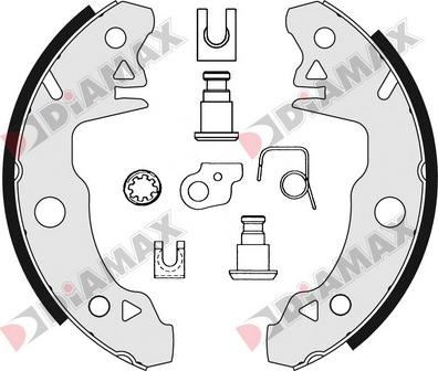 Diamax N01023 - Bremsbackensatz alexcarstop-ersatzteile.com