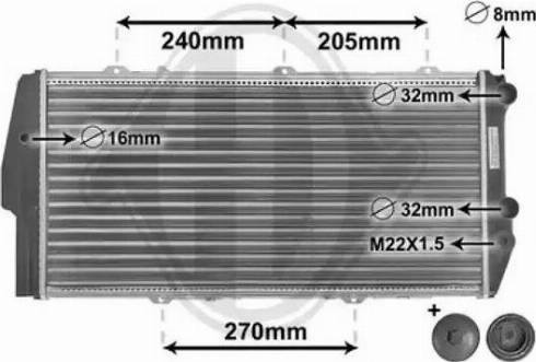 Diederichs DCM1422 - Kühler, Motorkühlung alexcarstop-ersatzteile.com