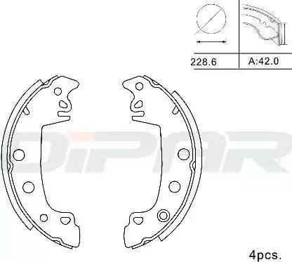 Ditas DPB1001 - Bremsbackensatz alexcarstop-ersatzteile.com