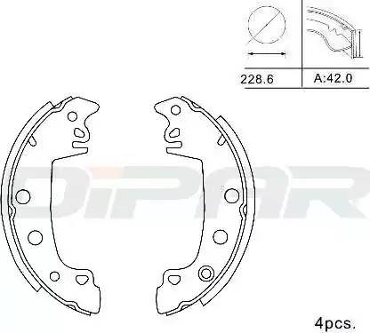 Ditas DPB1002 - Bremsbackensatz alexcarstop-ersatzteile.com