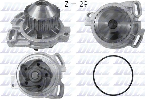 DOLZ A158 - Wasserpumpe alexcarstop-ersatzteile.com