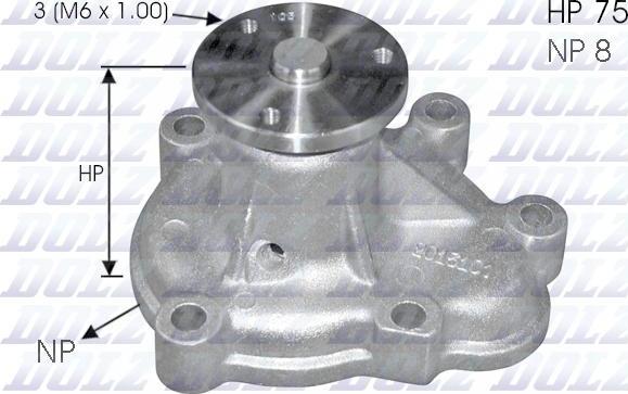 DOLZ O144 - Wasserpumpe alexcarstop-ersatzteile.com