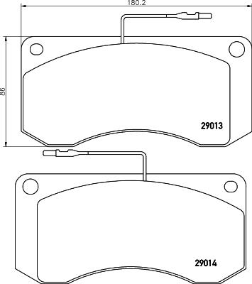 DON CVP006 - Bremsbelagsatz, Scheibenbremse alexcarstop-ersatzteile.com