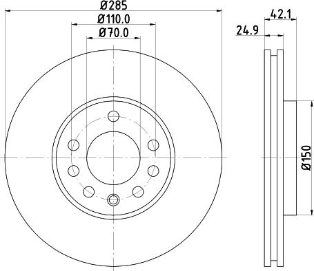 DON PCD10452 - Bremsscheibe alexcarstop-ersatzteile.com