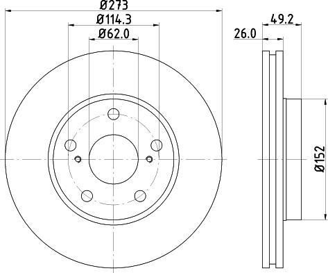 DON PCD12142 - Bremsscheibe alexcarstop-ersatzteile.com