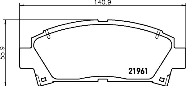 DON PCP1433 - Bremsbelagsatz, Scheibenbremse alexcarstop-ersatzteile.com