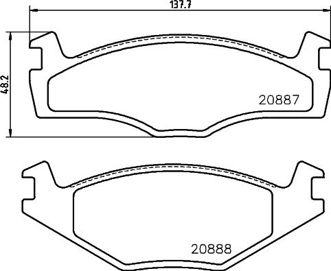 DON PCP1425 - Bremsbelagsatz, Scheibenbremse alexcarstop-ersatzteile.com