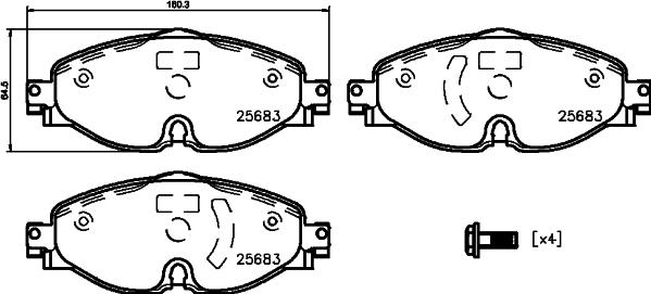 DON PCP1423 - Bremsbelagsatz, Scheibenbremse alexcarstop-ersatzteile.com