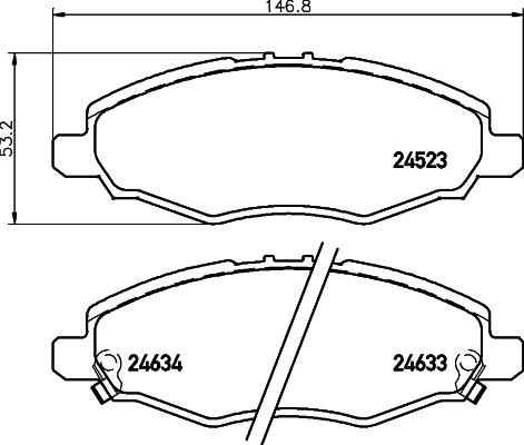 DON PCP1591 - Bremsbelagsatz, Scheibenbremse alexcarstop-ersatzteile.com