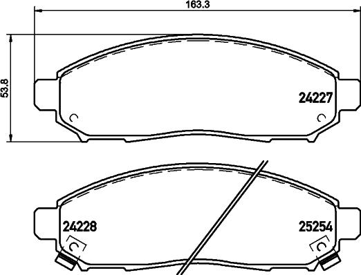 DON PCP1558 - Bremsbelagsatz, Scheibenbremse alexcarstop-ersatzteile.com