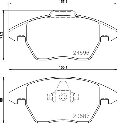 DON PCP1565 - Bremsbelagsatz, Scheibenbremse alexcarstop-ersatzteile.com