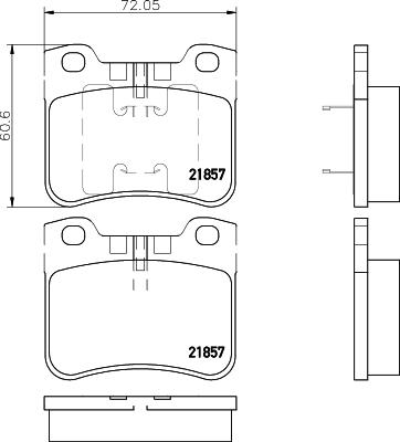 DON PCP1584 - Bremsbelagsatz, Scheibenbremse alexcarstop-ersatzteile.com