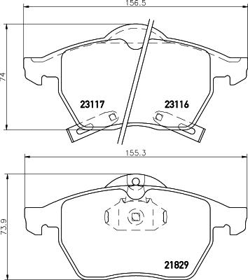 DON PCP1587 - Bremsbelagsatz, Scheibenbremse alexcarstop-ersatzteile.com