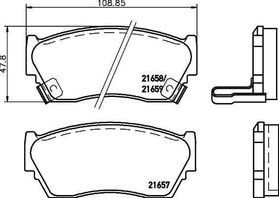 DON PCP1577 - Bremsbelagsatz, Scheibenbremse alexcarstop-ersatzteile.com