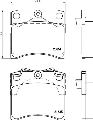 DON PCP1667 - Bremsbelagsatz, Scheibenbremse alexcarstop-ersatzteile.com