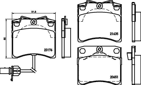 DON PCP1683 - Bremsbelagsatz, Scheibenbremse alexcarstop-ersatzteile.com