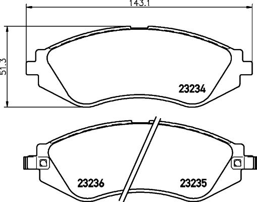 DON PCP1049 - Bremsbelagsatz, Scheibenbremse alexcarstop-ersatzteile.com