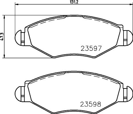 DON PCP1045 - Bremsbelagsatz, Scheibenbremse alexcarstop-ersatzteile.com