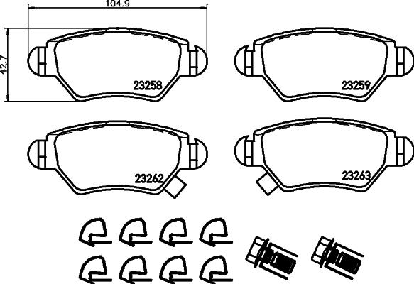 DON PCP1059 - Bremsbelagsatz, Scheibenbremse alexcarstop-ersatzteile.com