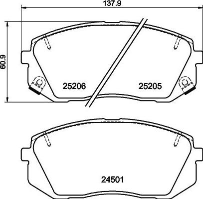 DON PCP1054 - Bremsbelagsatz, Scheibenbremse alexcarstop-ersatzteile.com