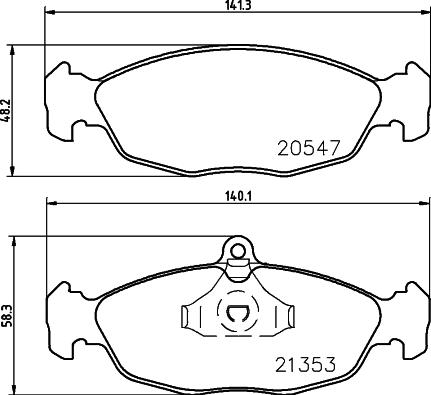 DON PCP1051 - Bremsbelagsatz, Scheibenbremse alexcarstop-ersatzteile.com