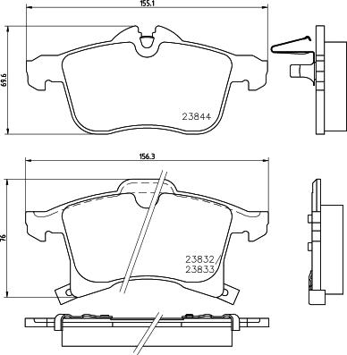 DON PCP1015 - Bremsbelagsatz, Scheibenbremse alexcarstop-ersatzteile.com