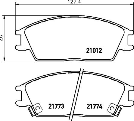 DON PCP1072 - Bremsbelagsatz, Scheibenbremse alexcarstop-ersatzteile.com