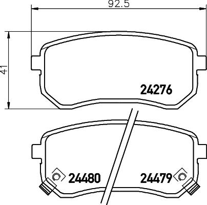 DON PCP1191 - Bremsbelagsatz, Scheibenbremse alexcarstop-ersatzteile.com